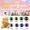 160PCS 12mm Glitter Safety Eyes for Amigurumi, Multicolor Plastic Crochet Doll Eyes with Washers for Plush Toys, Stuffed Animals & DIY Crafts